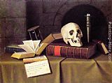 William Michael Harnett Famous Paintings - Memento Mori - To This Favour